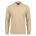 Polo Manches Longues Beige Homme Style Décontracté