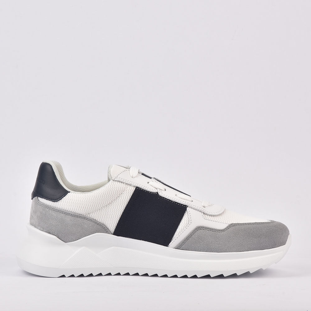 HARMONT AND BLAINE SCARPA UOMO CAMOSCIO - TEX FABRIC GRIGIO - BIANCO﻿ 4