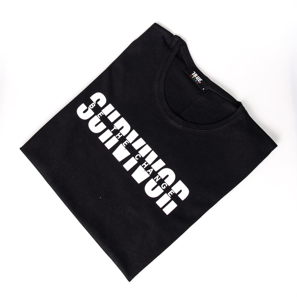 T-shirt NOIR SURVIVOR BE THE CHANGE
