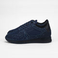 VO7 Baskets Design Géométrique Bleu Marine Homme
