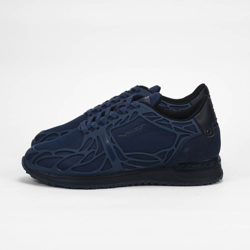 VO7 Baskets Design Géométrique Bleu Marine Homme
