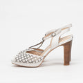 André Sandales à Talons Découpées Blanc Femme