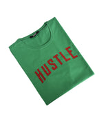 T-shirt VERT LOGO ROUGE HUSTLE