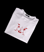 T-shirt BLANC AVEC LOGO ROUGE MANGA JAPONAIS