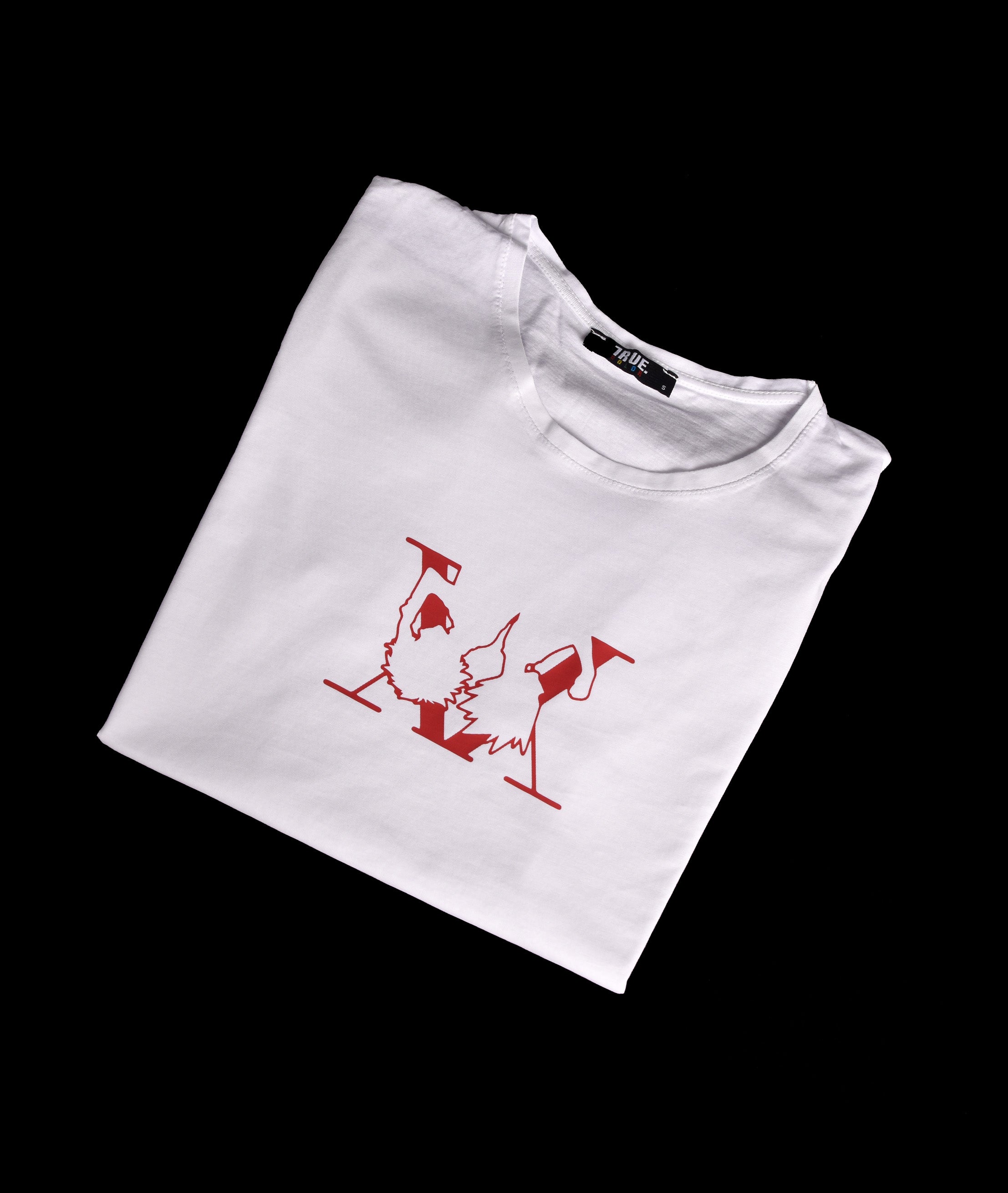T-shirt BLANC AVEC LOGO ROUGE MANGA JAPONAIS
