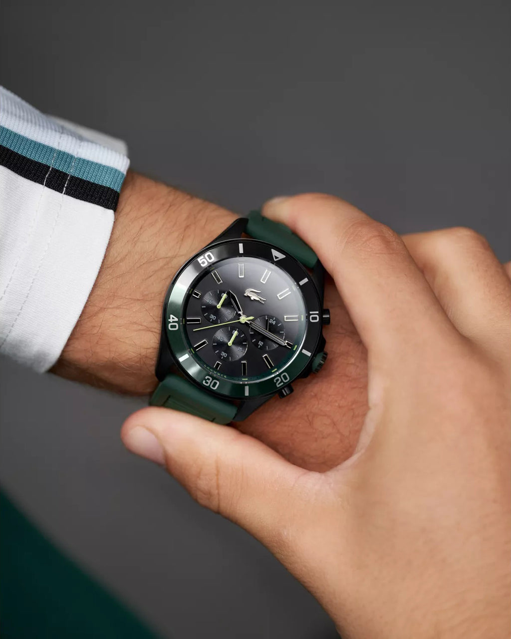 Montre Lacoste Chronographe Sportive Bracelet Silicone Homme