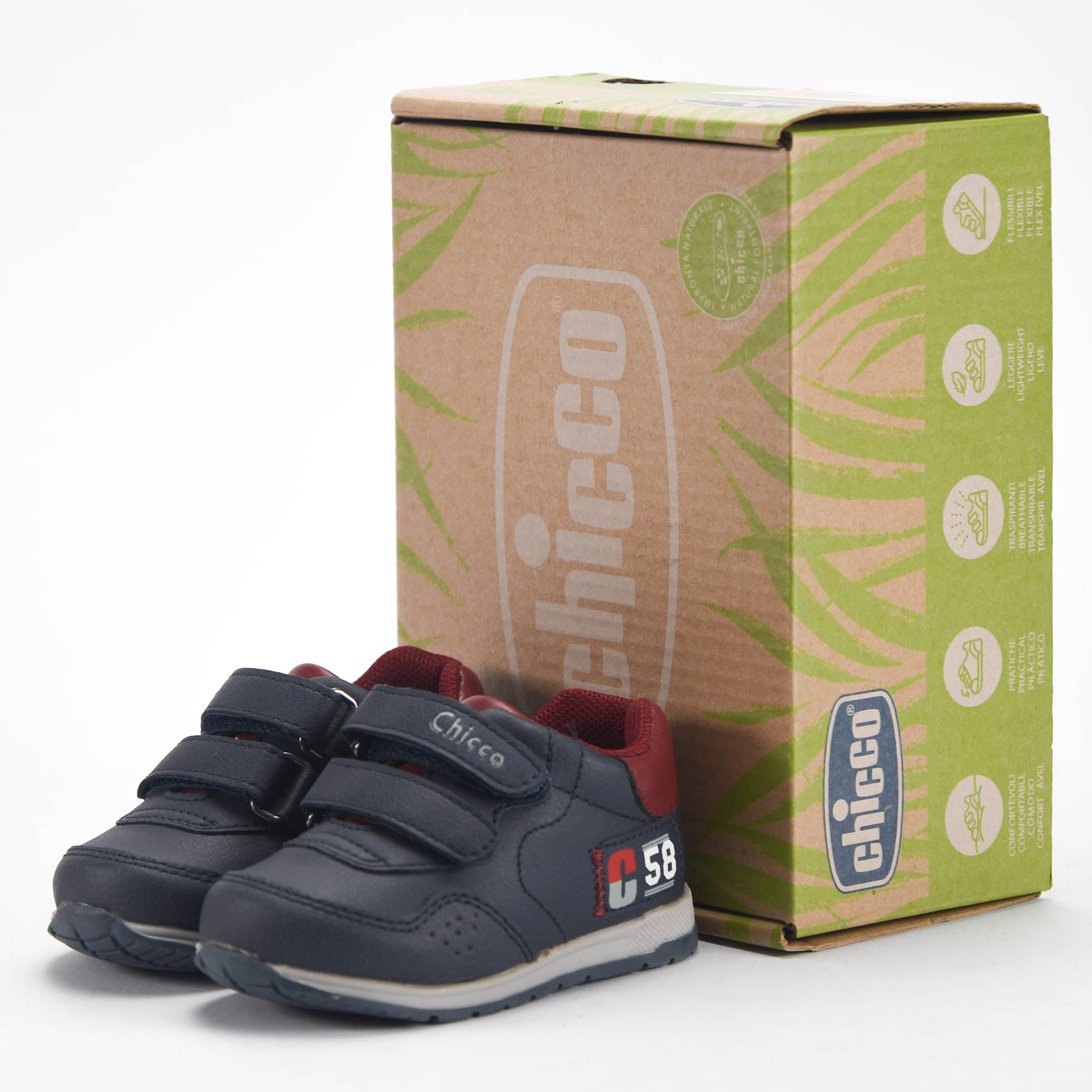 Chicco Baskets à Double Velcro Confortables Garçon
