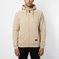Milano Sweat à Capuche Zippé Confortable Homme Beige
