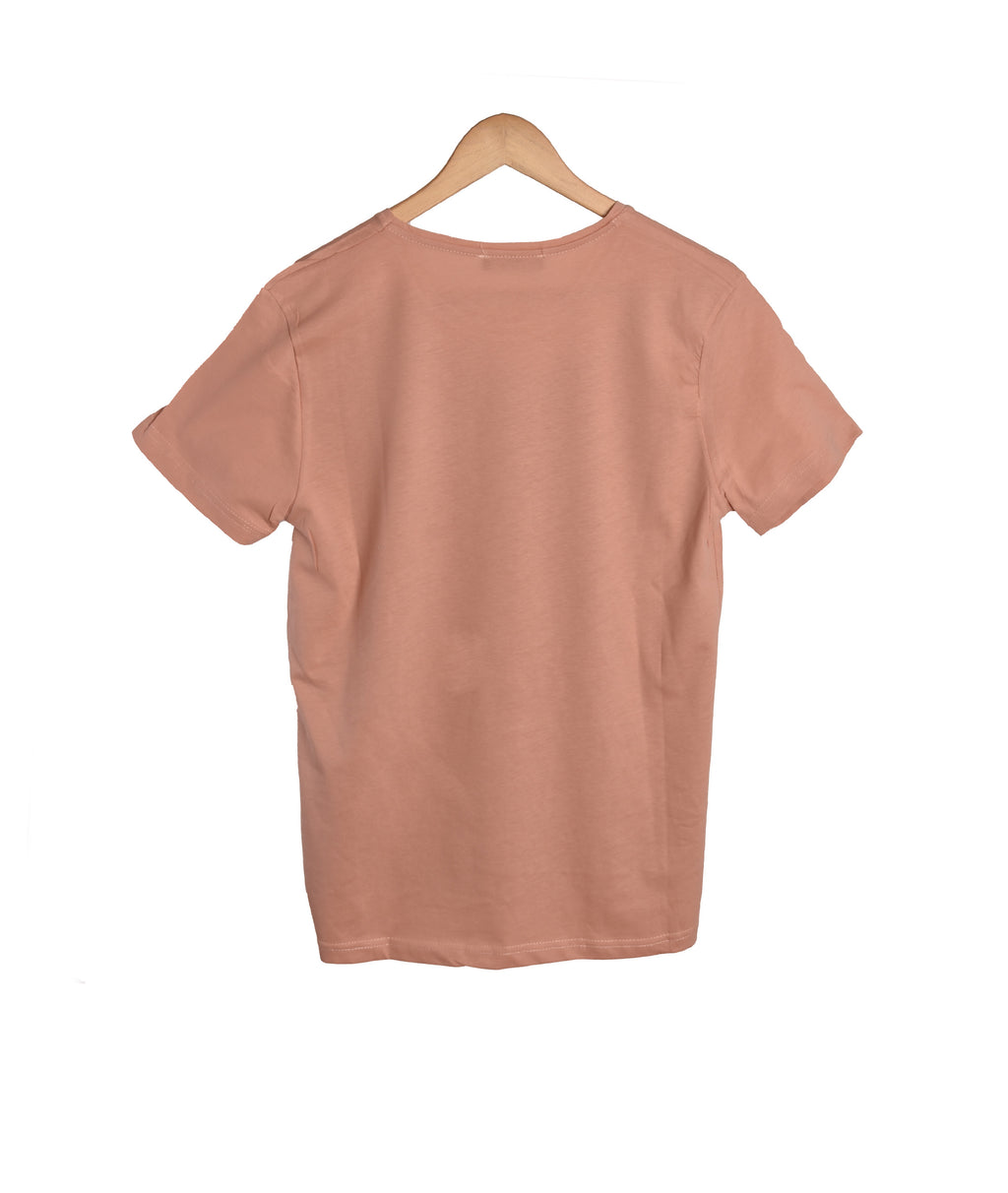Kimland T-shirt Logo Blanc Couleur Saumon Homme