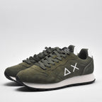 SUN68 Sneakers Tom Suede Vert Militaire Homme