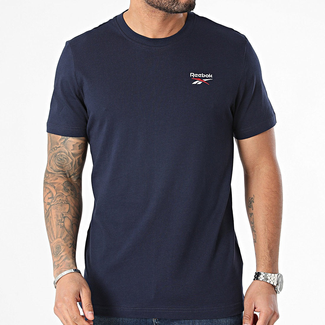 Reebok T-Shirt Logo Classique Col Rond Homme