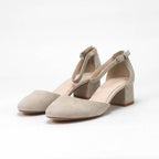 André Escarpins à Bride Daim Beige Femme