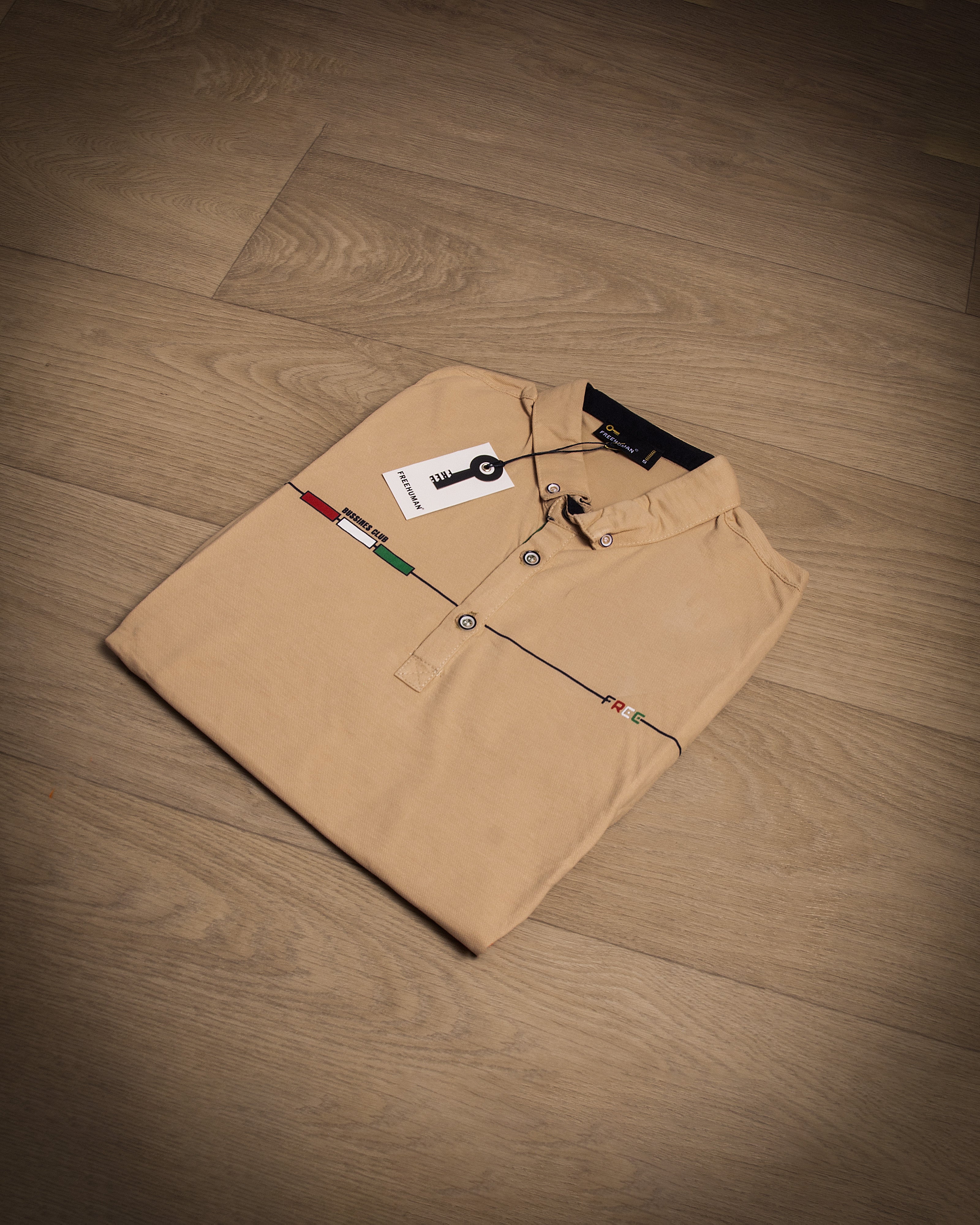 Kimland Polo Classique Élégant Beige Homme
