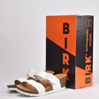 BIRK CUIR BLANC GRAIN﻿ 1