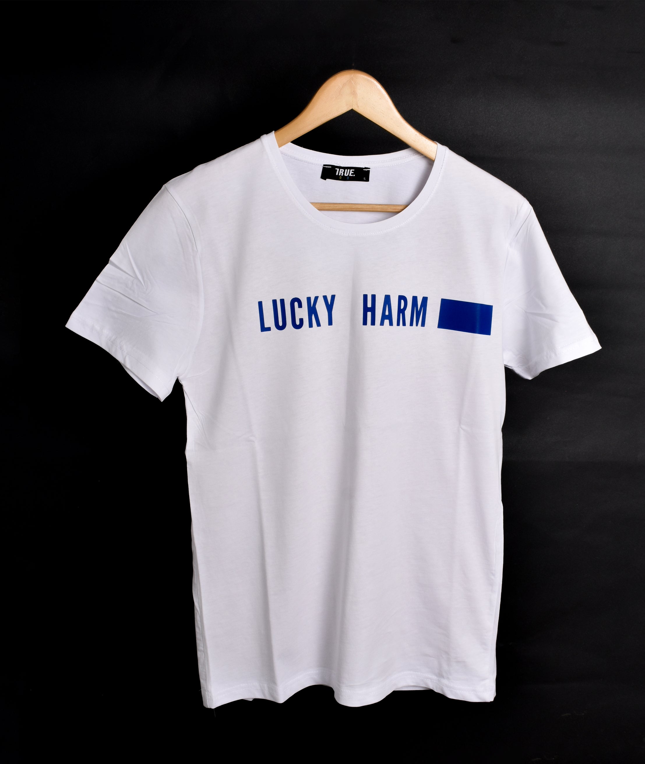 T-shirt BLANC ET BLEU *LUCKY HARM*