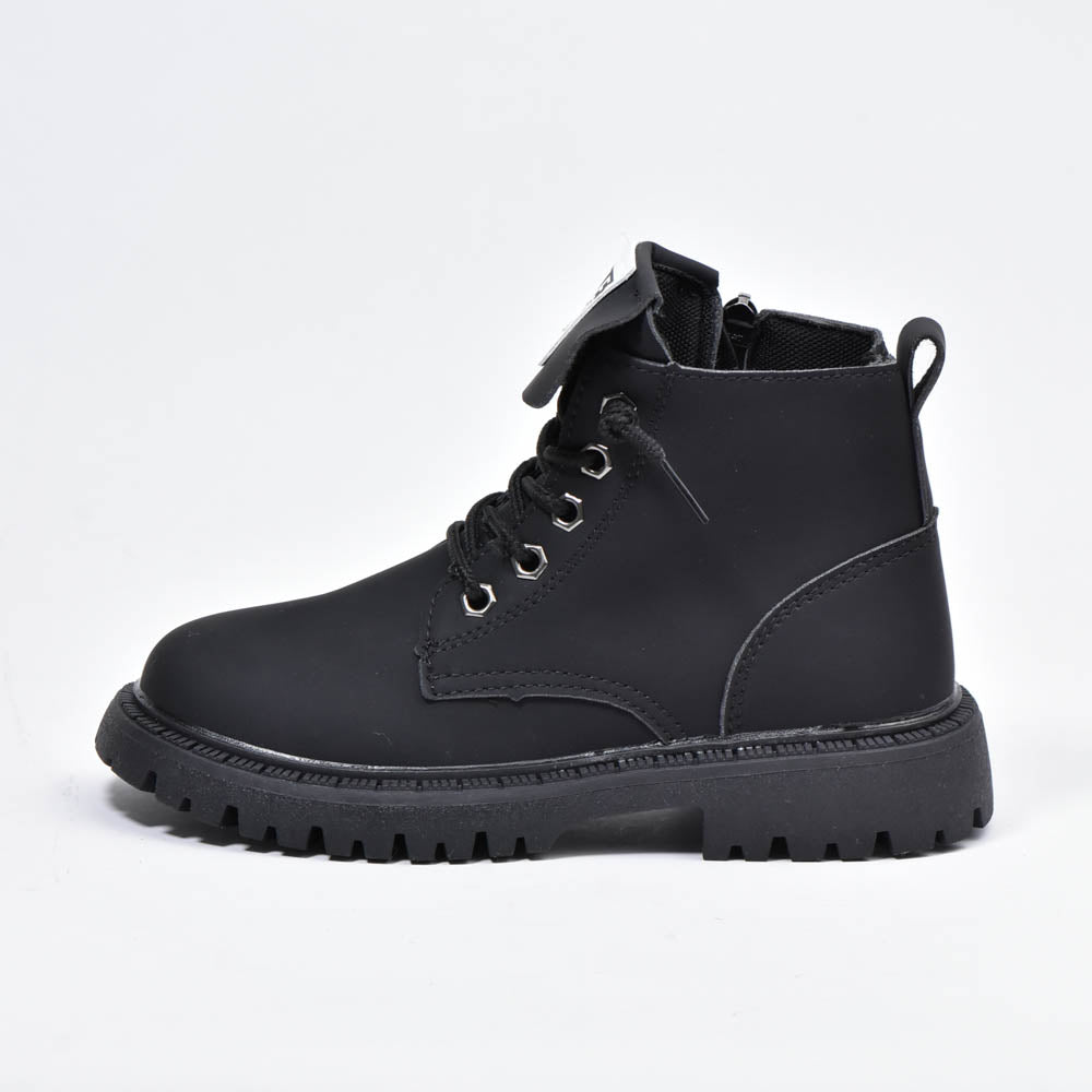 Botte imperméables à lacets Noir Enfants ﻿ 4