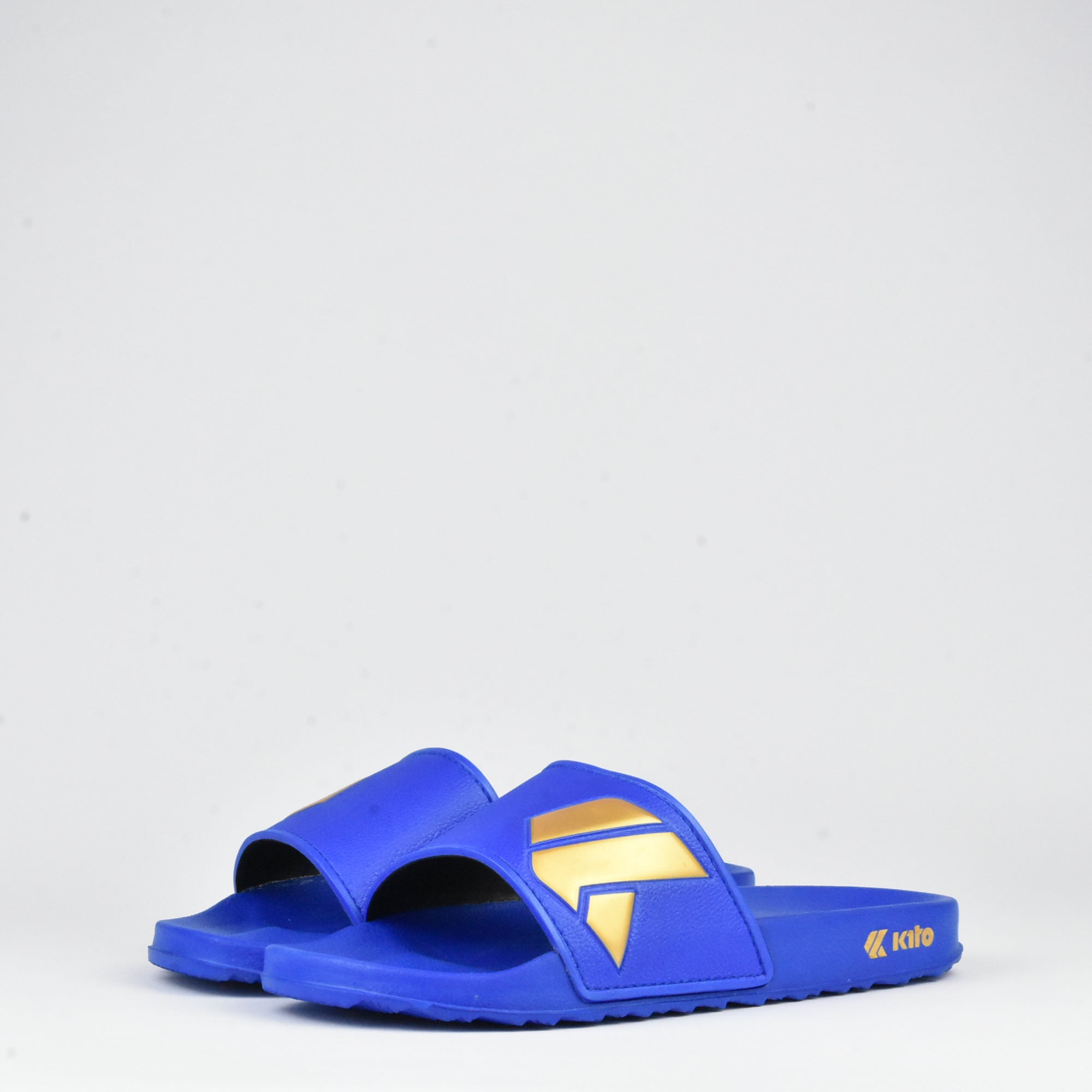 Kito Claquettes Confortables Bleu et Or Homme