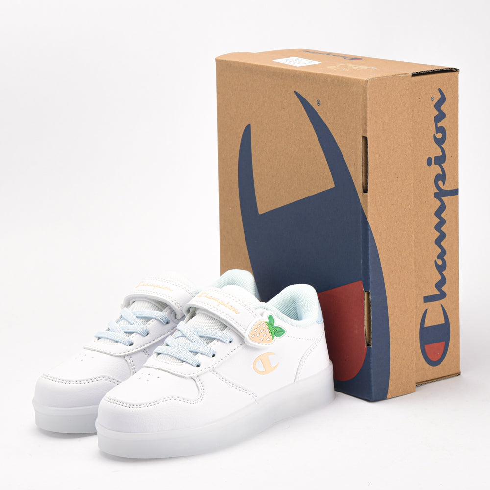 Champion Baskets Basses Blanches à Scratch pour Fille
