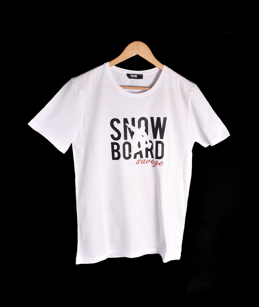 T-shirt BLANC SNOW BOARD
