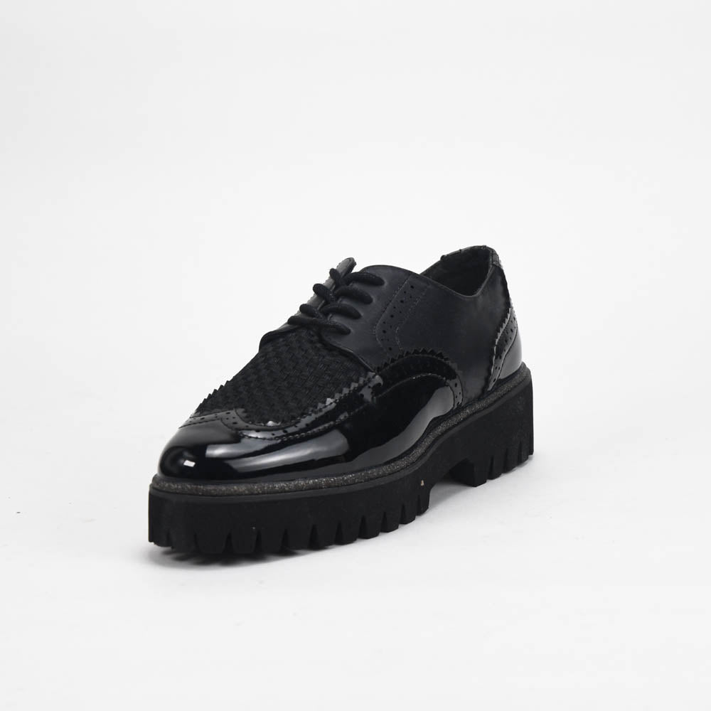 André Chaussures Derby Style Richelieu Noir Femme