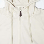 Sweat à Capuche Zippé Milano Blanc Cassé Homme
