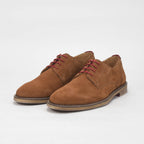 André Chaussures Derby en Daim Marron Élégantes Homme