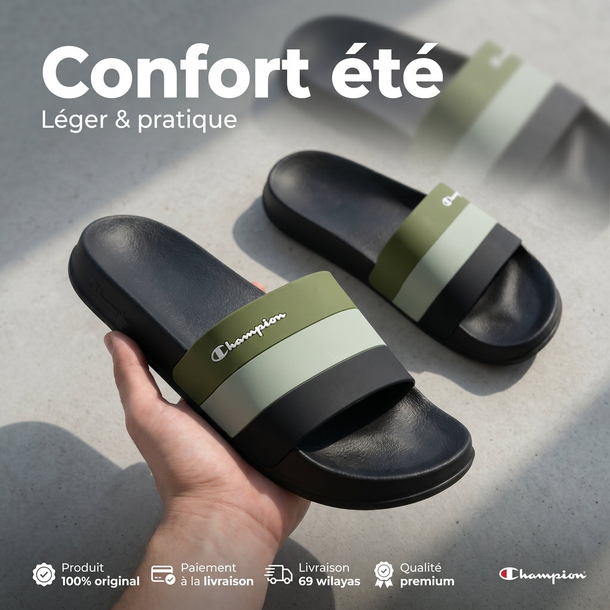 Champion Claquettes All American Confortables Homme