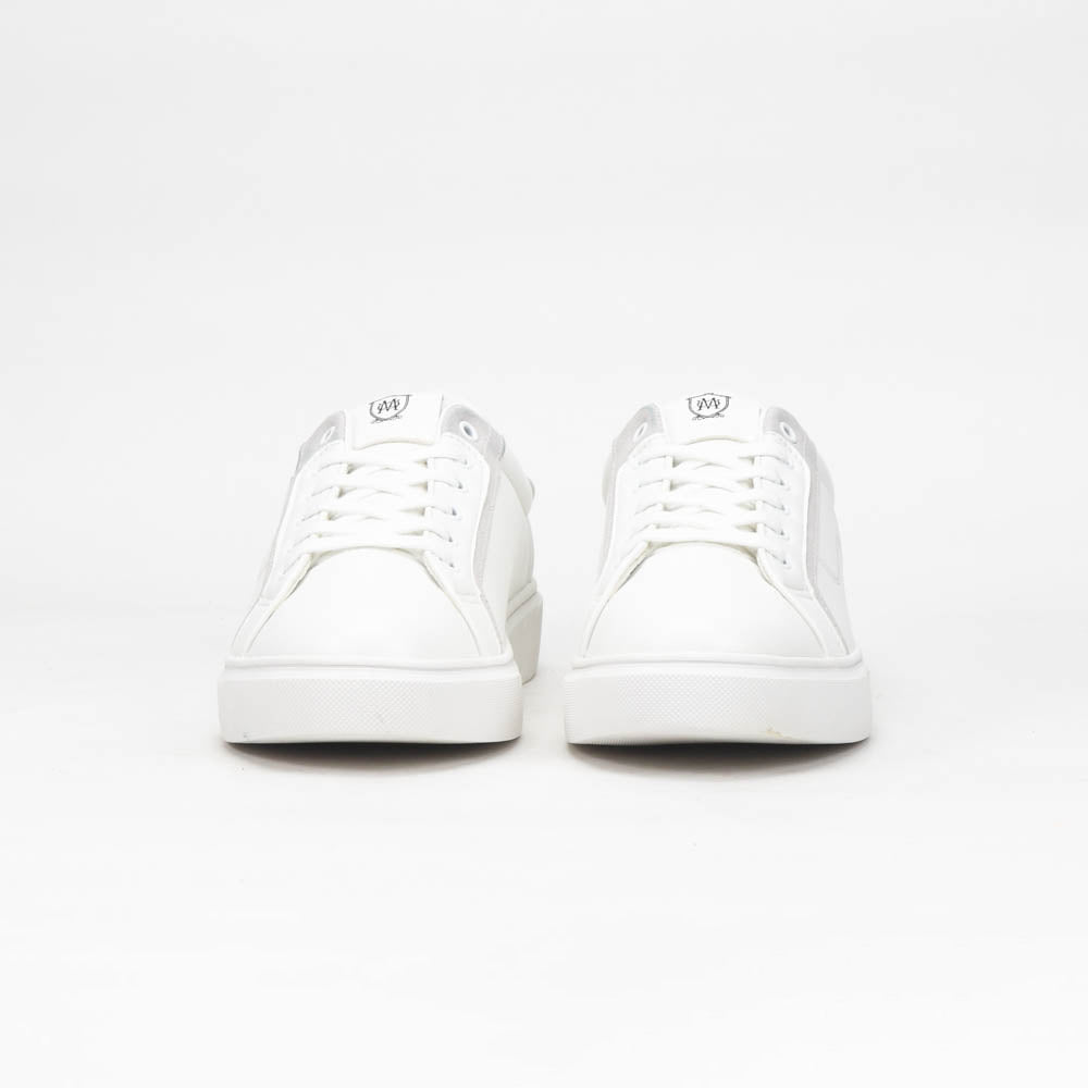 Massimo Baskets Basses Minimalistes Blanc Homme