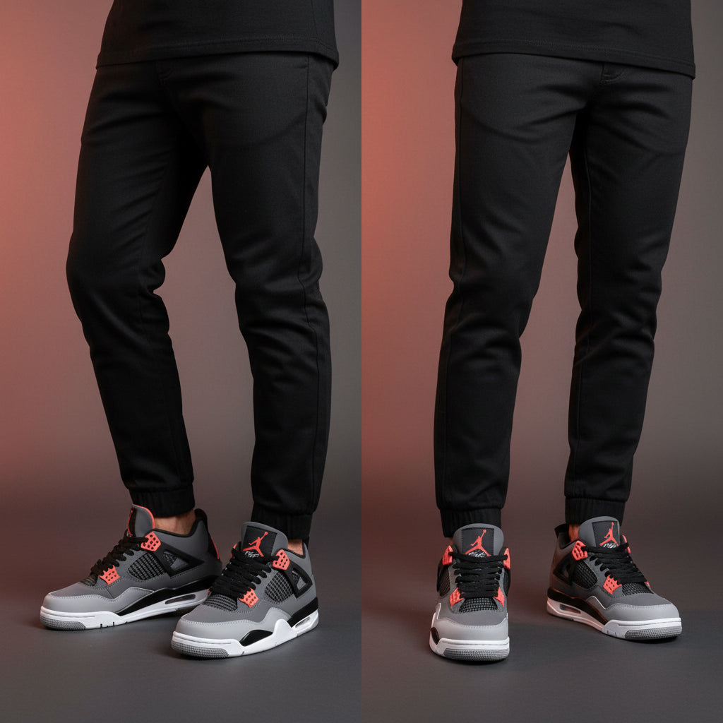 Jordan Sneakers Design Inspiré Gris et Rouge Homme