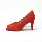 André Escarpins Daim Rouge Élégants Femme