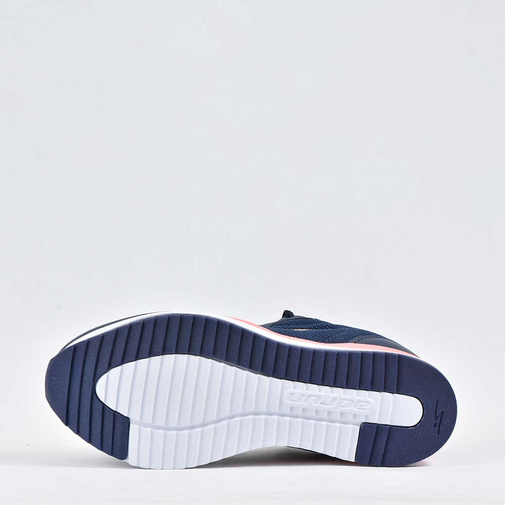 Adrun Baskets Sneakers Confortables Femme Bleu