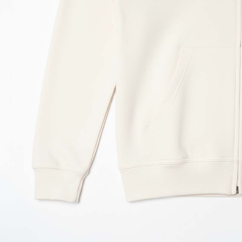 Sweat à Capuche Zippé Milano Blanc Cassé Homme