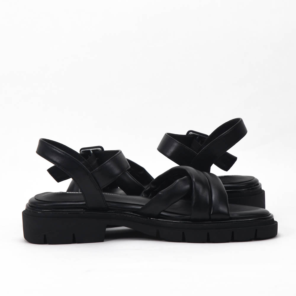 Kimland Sandales Plates Confortables Noir Femme