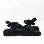 Kimland Sandales Plates Confortables Noir Femme