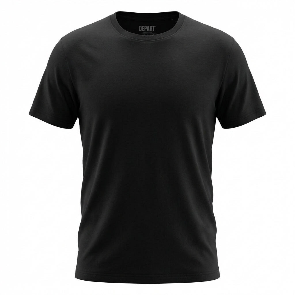 DEPART T-Shirt Noir 100% Coton Homme