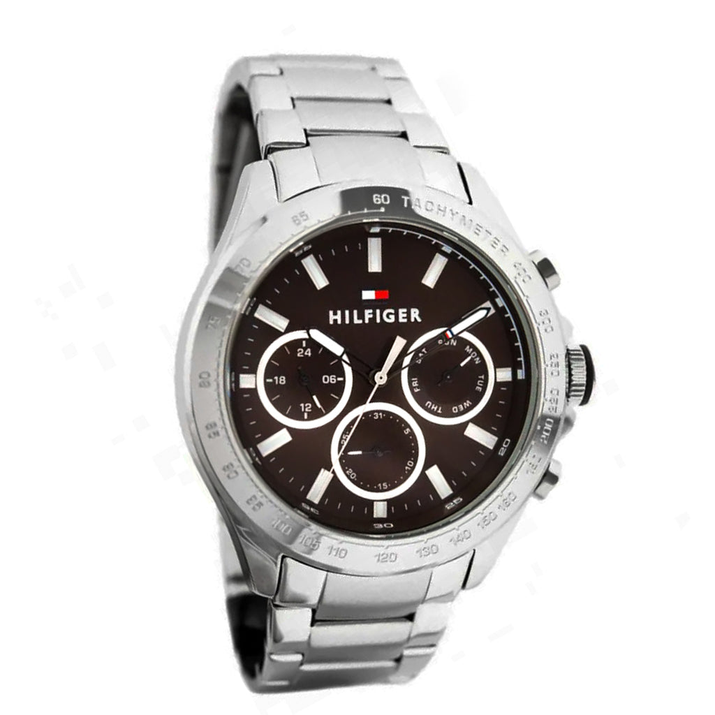 Tommy Hilfiger Montre Chronographe Cadran Marron Homme