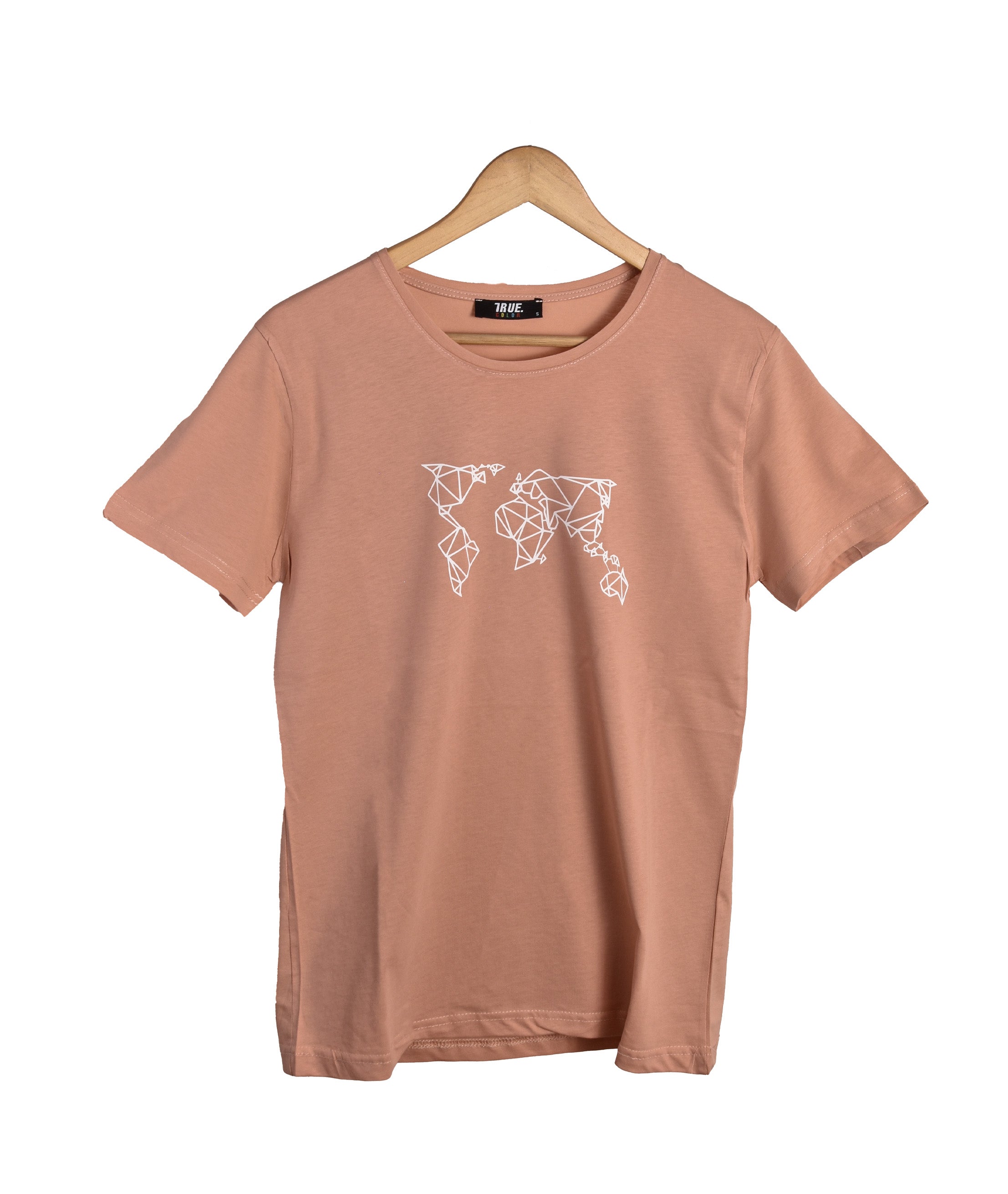 T-shirt True Color Motif Carte du Monde Homme