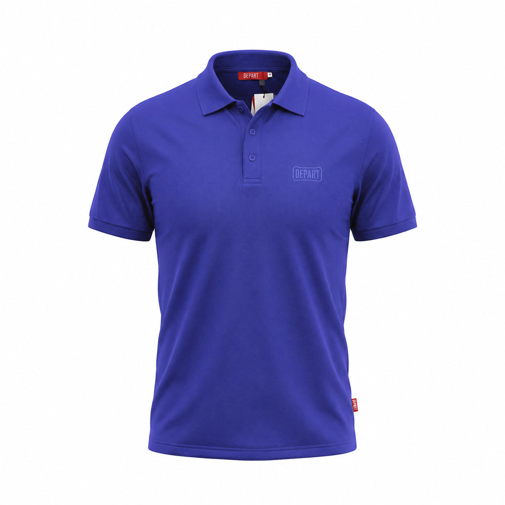 Depart Polo Homme Bleu Coupe Classique
