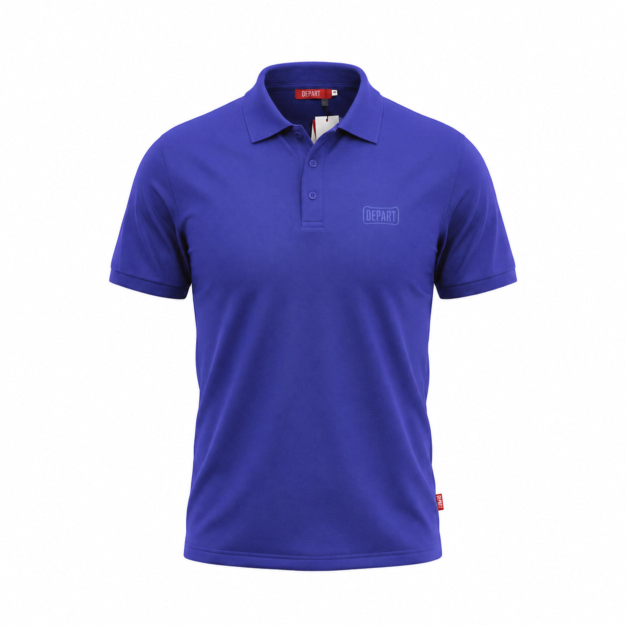 Depart Polo Homme Bleu Coupe Classique