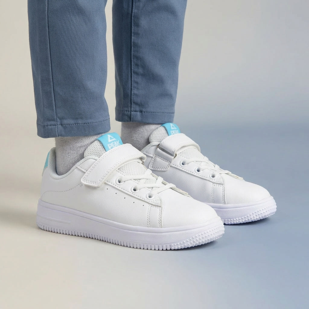 Peak Baskets Blanches Confortables Enfant