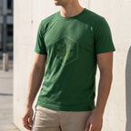 Kimland T-shirt Homme Vert à Motif Feuille