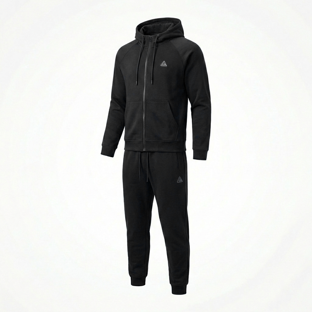 Peak Survêtement Noir à Capuche Confortable Homme