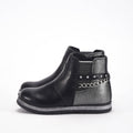 Chicco Bottines Noires avec Détails Argentés Fille