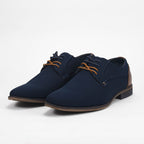 André Chaussures de Ville Élégantes en Toile et Cuir Homme