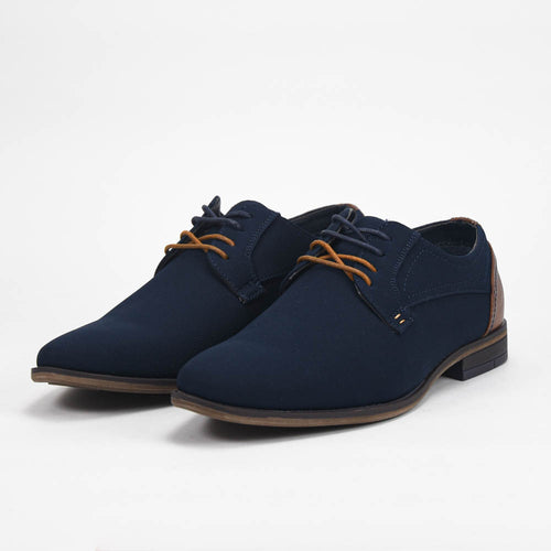 André Chaussures de Ville Élégantes en Toile et Cuir Homme