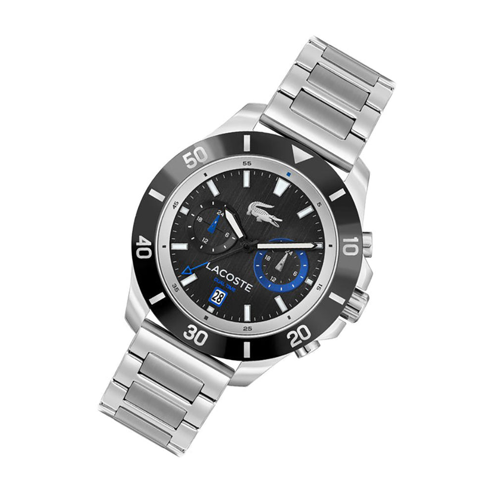 Montre Lacoste Acier Inoxydable Cadran Noir Élégante Homme