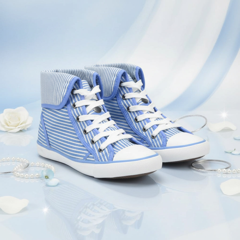 André Baskets Montantes Rayées Femme