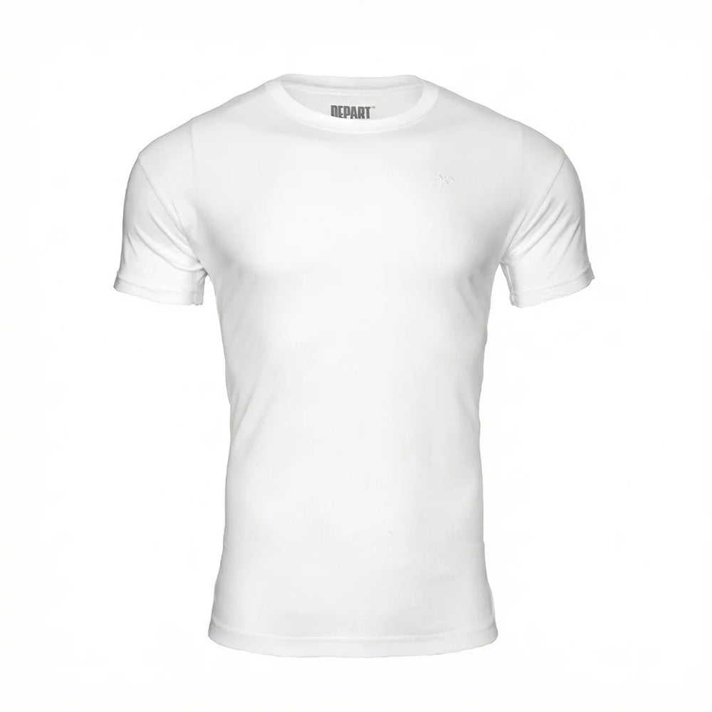 Depart T-Shirt Homme Blanc Basique en Coton