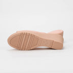 Piccadilly Sabots Compensés Élégants Rose Poudré Femme