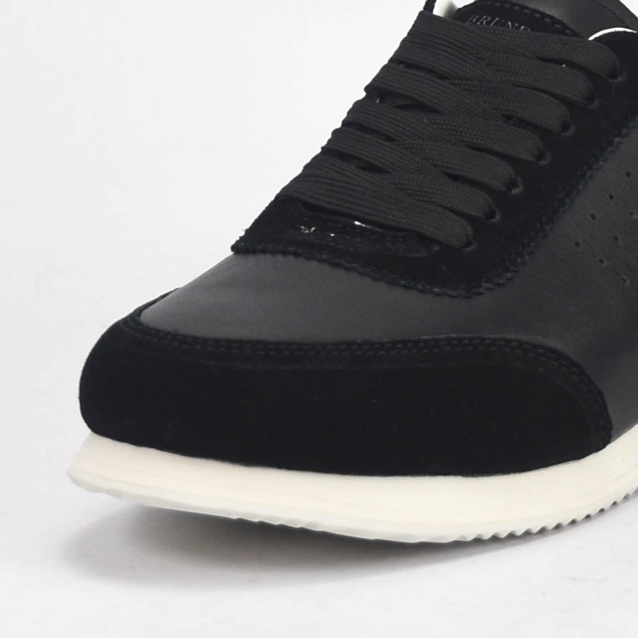 Brunello Cucinelli Baskets Cuir et Daim Noir Homme
